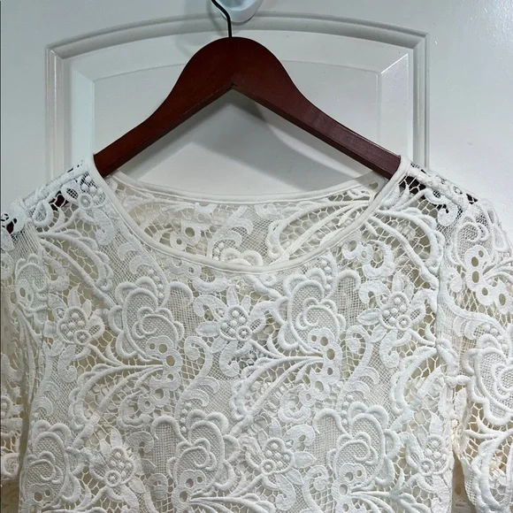 J. Jill Cream Lace Women's Blouse - Picture 5 of 11